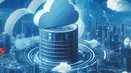 Dynamic illustration showcasing modern business continuity with cloud-centric elements, ensuring swift recovery in disaster scenarios.
